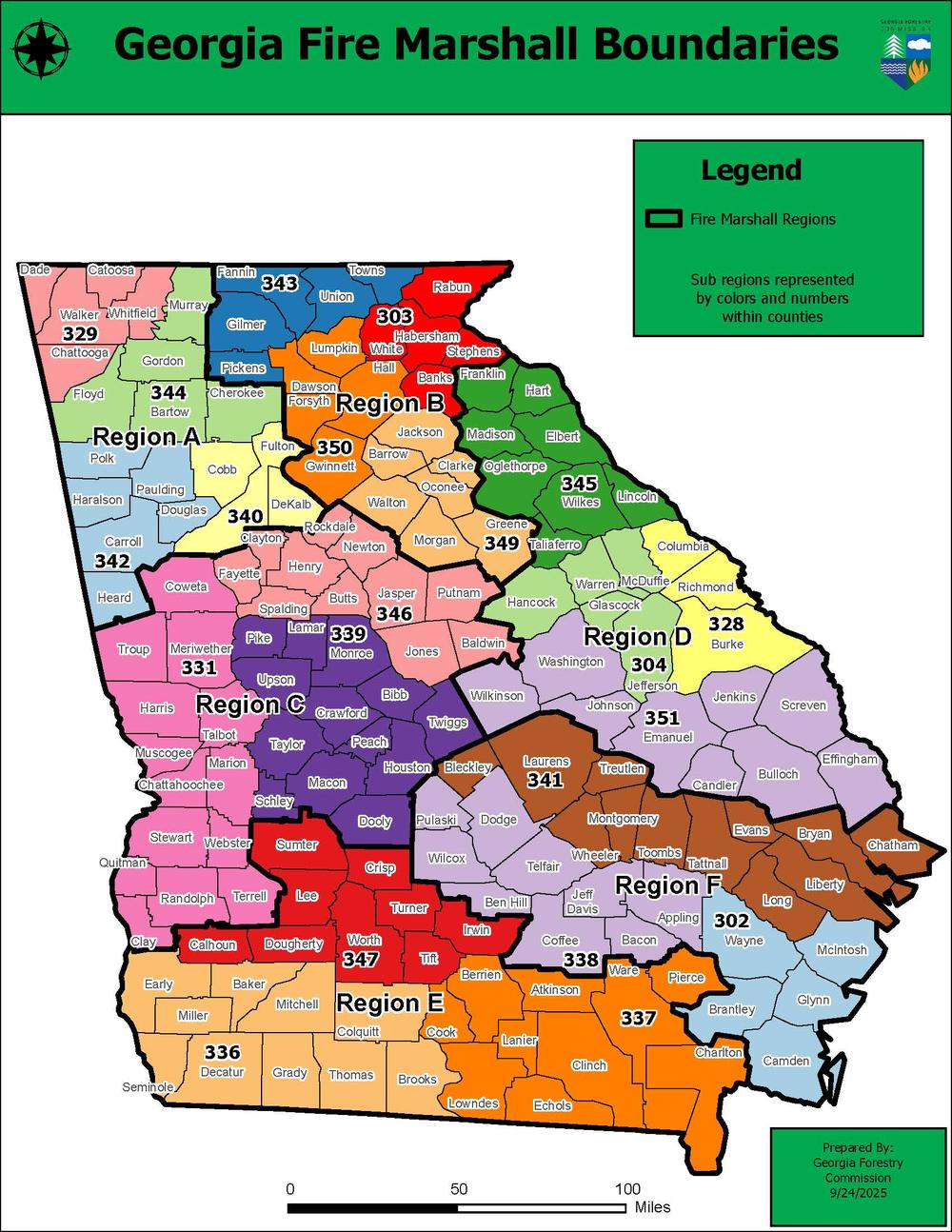 Georgia Fire Marshal Arson Investigation Boundaries